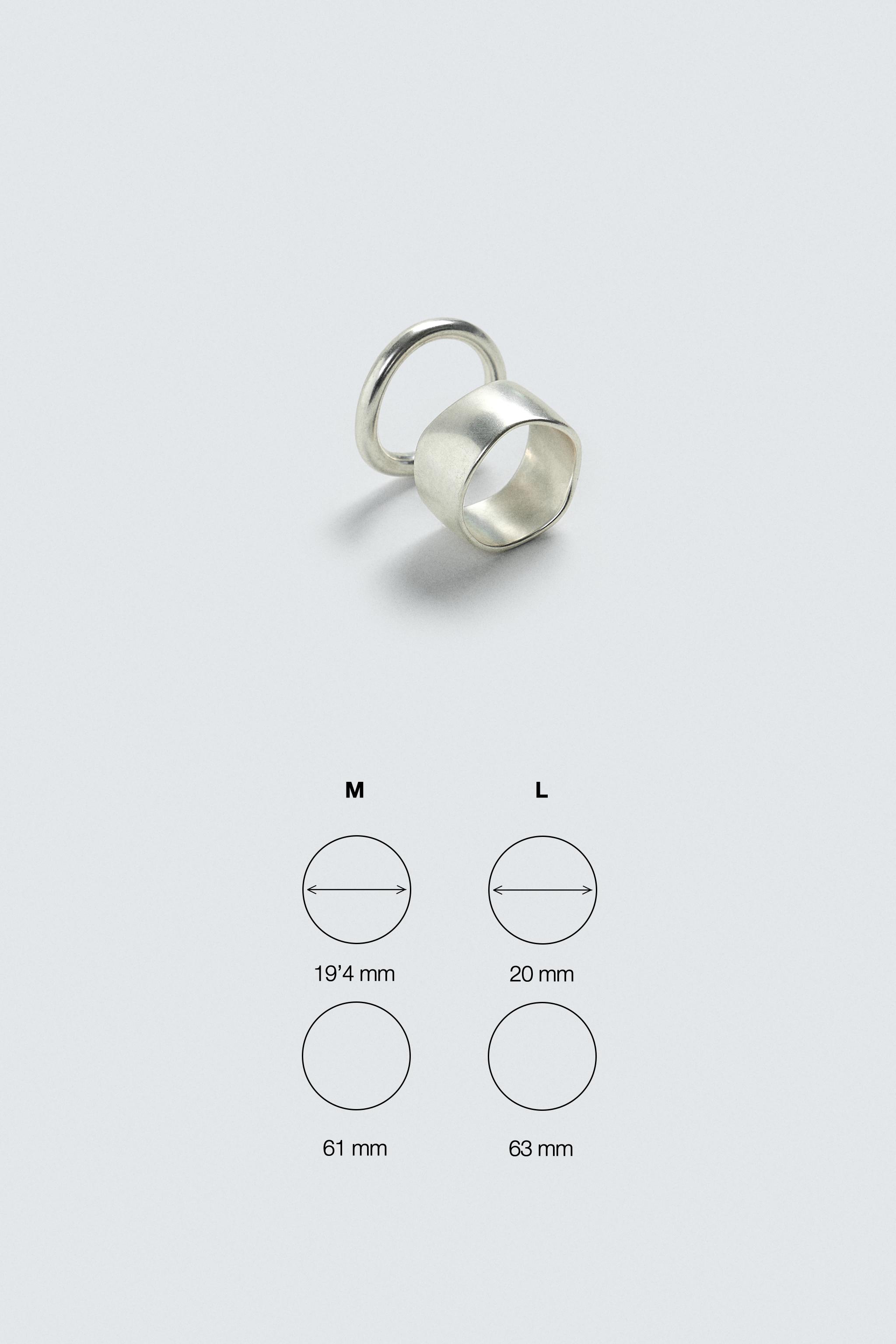 PACK OF 2 COMBINED METAL RINGS